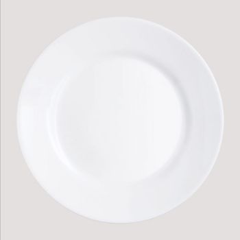 Opal tallerkur 25 cm hvítur