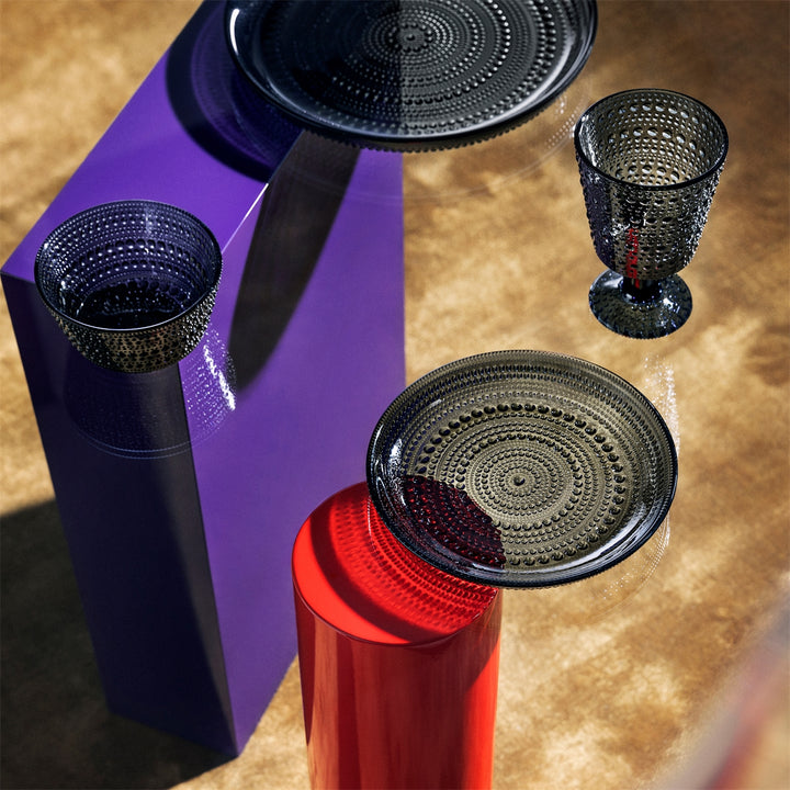 Iittala kastehelmi tallerkur 24,8 cm dark grey