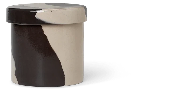 Ferm Living Inlay krukka við lok, lítil