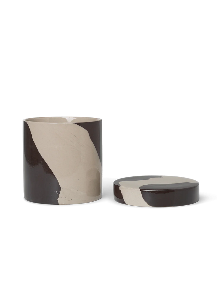 Ferm Living Inlay krukka við lok, lítil
