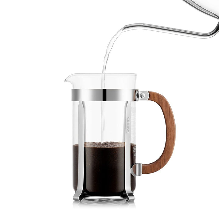 Bodum Chambord stempulkanna 8 koppar 1.0 L stál v/træhonk