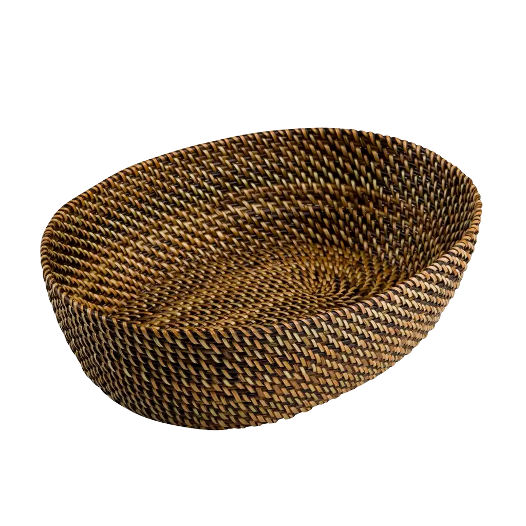 Pillivuyt Breyðkurv oval 29,5 x 23 cm ljós/myrkabrún