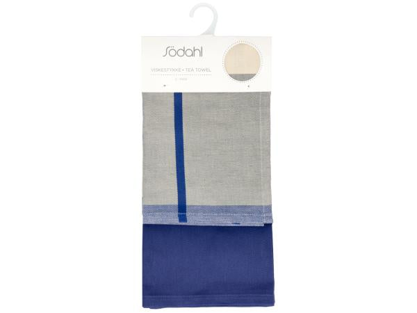 Sødahl viskustykki 2 stk royal blue blocks