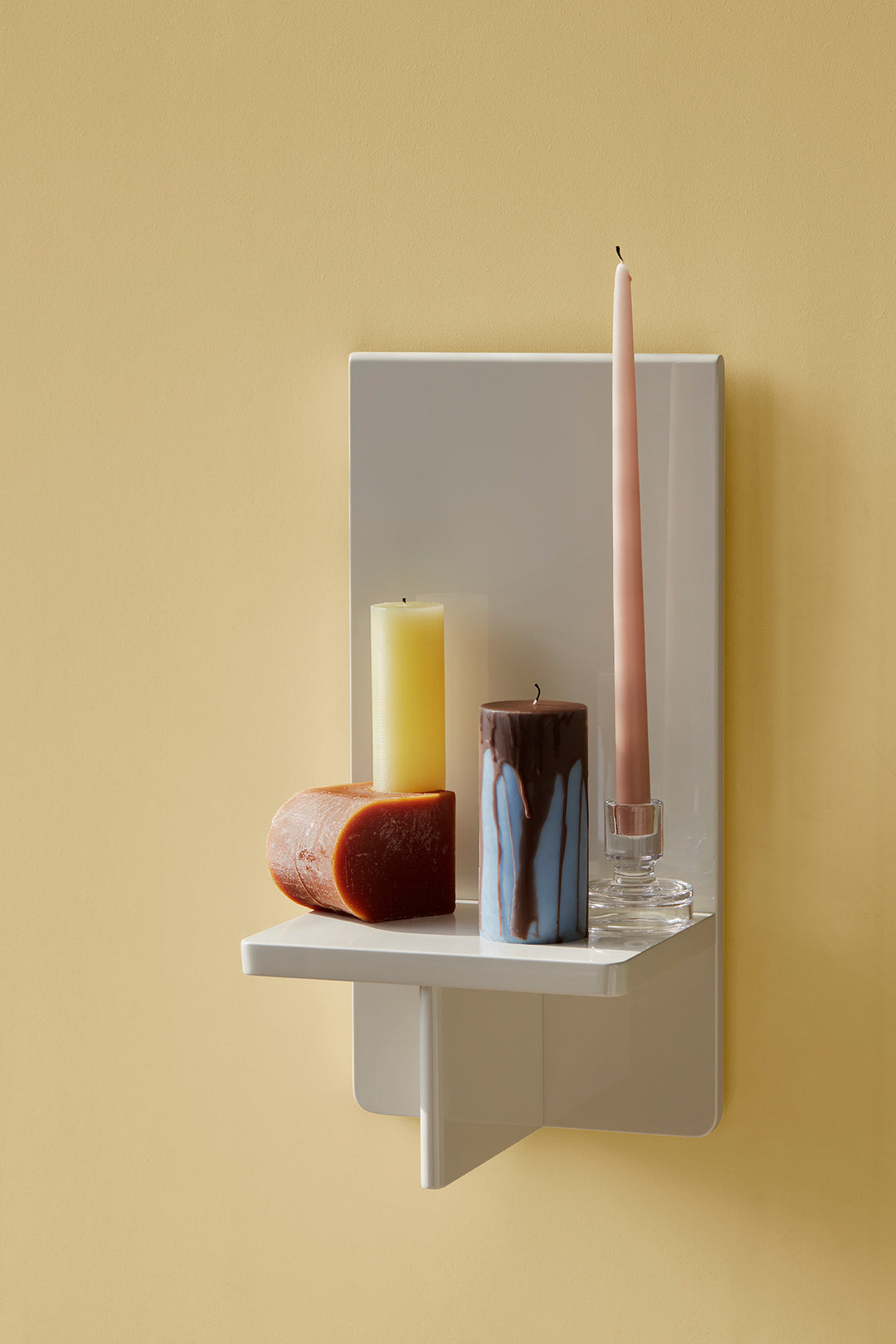 Broste Smooth Kronelys Burgundy 4 stk