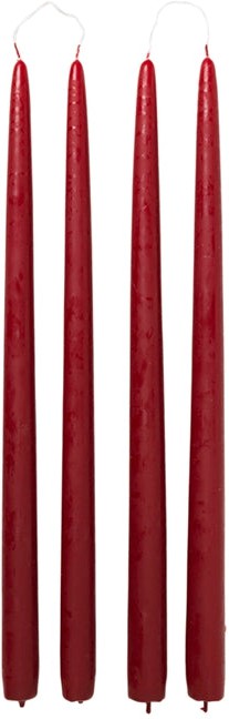 Broste Smooth Kronelys Burgundy 4 stk