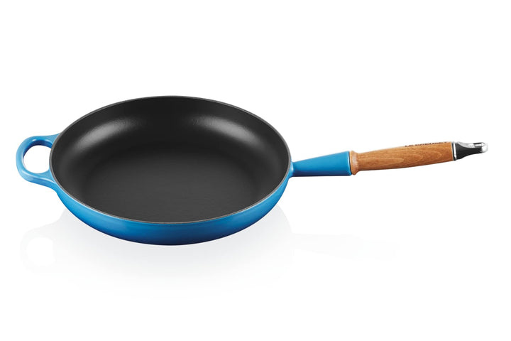 Le Creuset Panna v/træhonk 28cm Azure