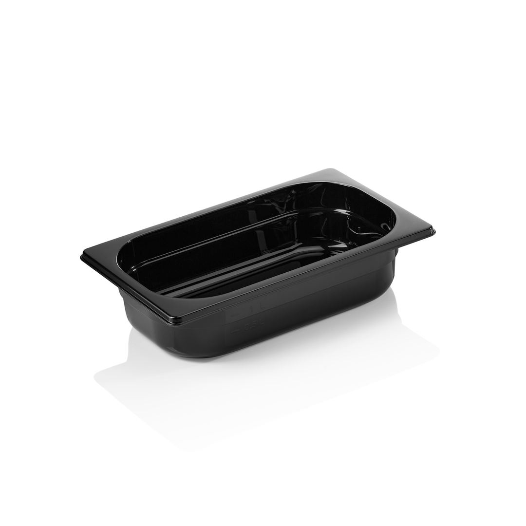 GW Kantina GN 1/4 65mm, 1,7ltr, svart plast
