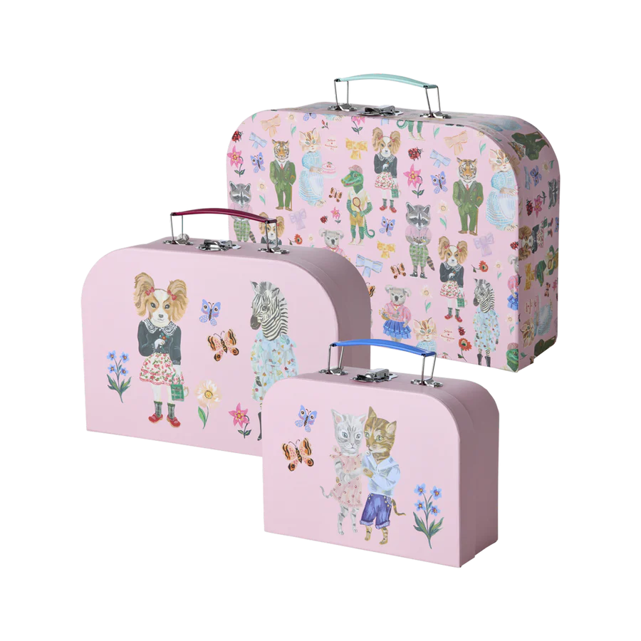 Rice kuffert 3 stk pink