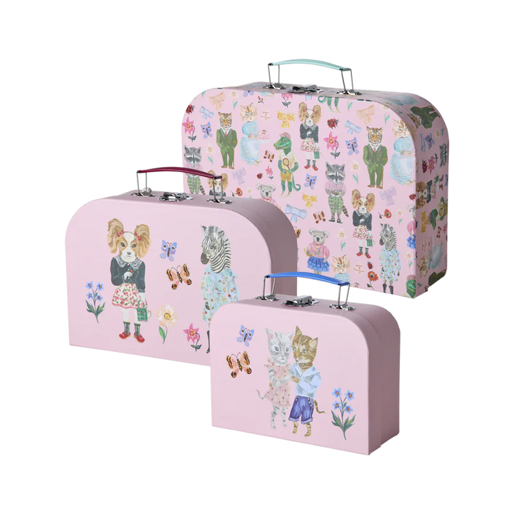 Rice kuffert 3 stk pink
