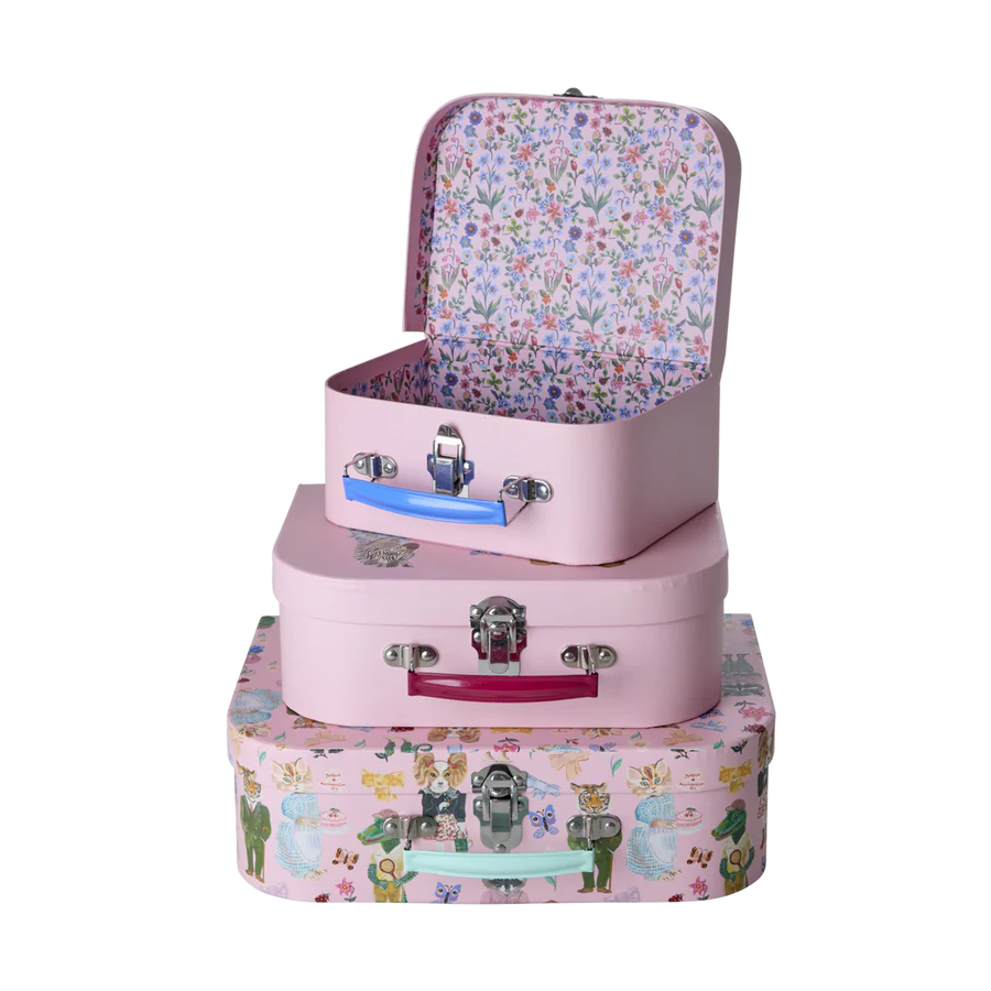 Rice kuffert 3 stk pink