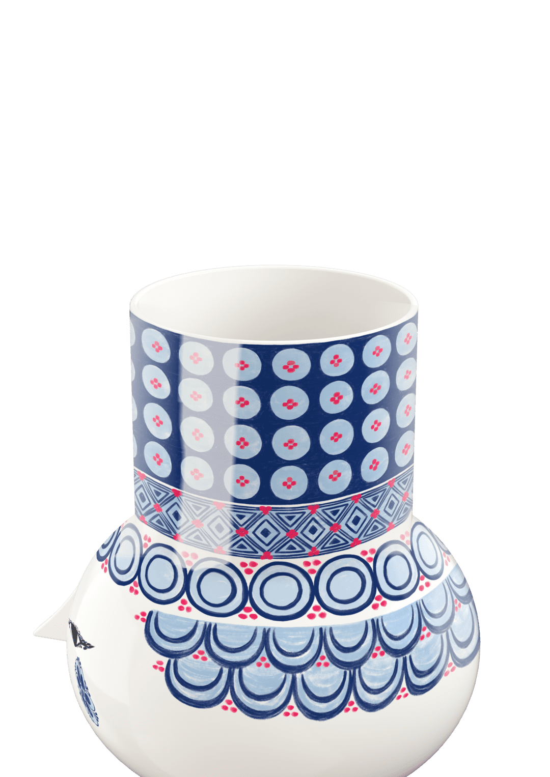 Bjørn Wiinblad olga vasi 20cm bláur