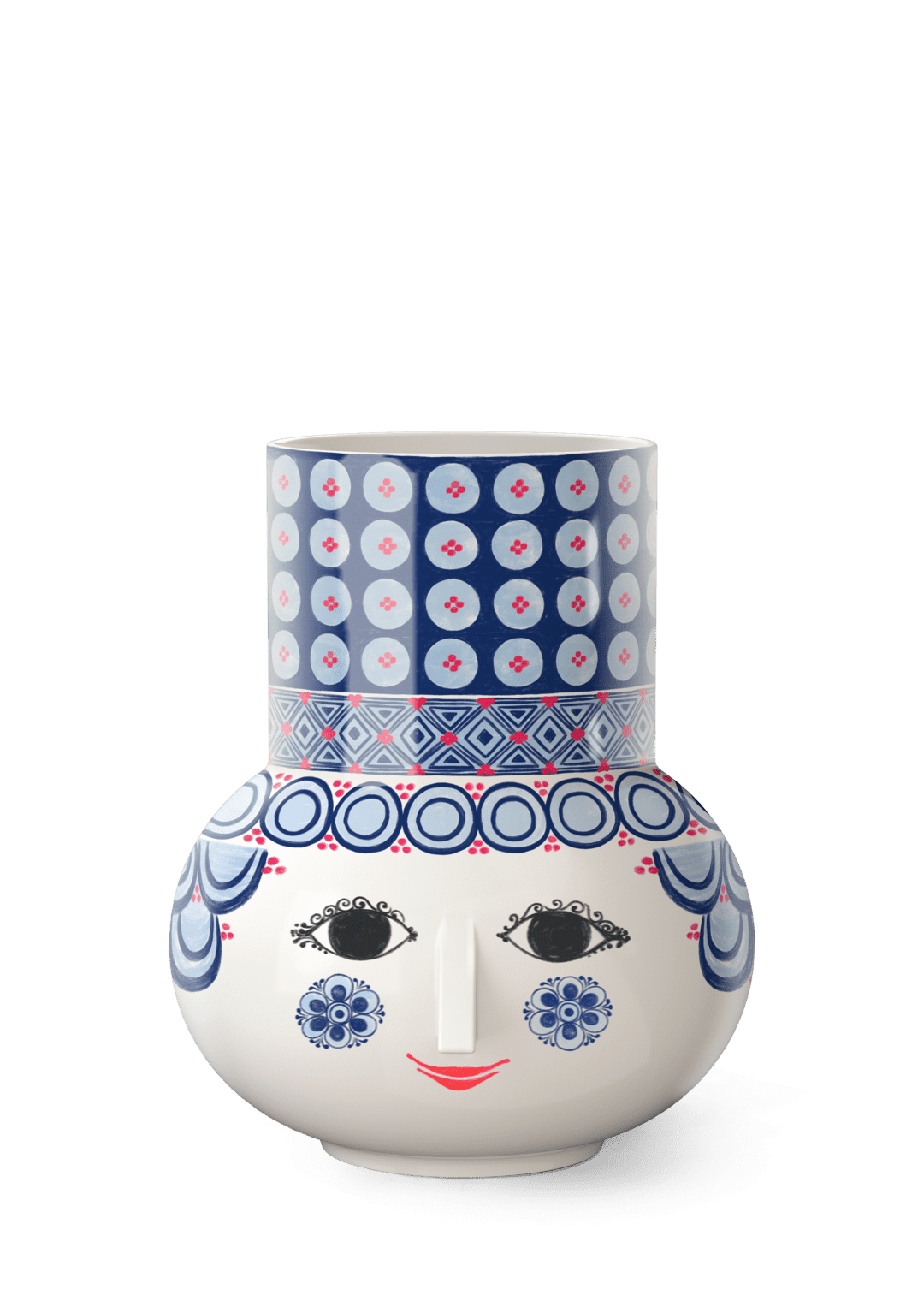 Bjørn Wiinblad olga vasi 20cm bláur
