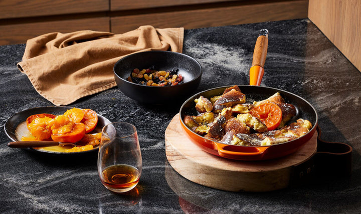 Le Creuset panna v/træhonk 28cm Volcanic