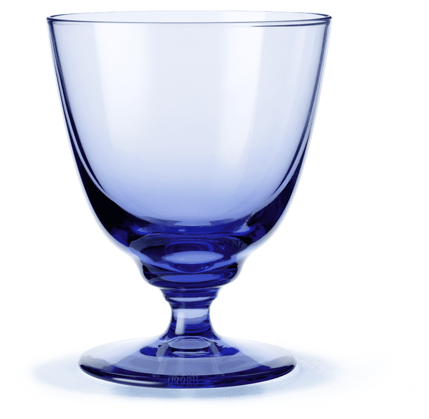 HG flow glas á fóti 35cl blátt