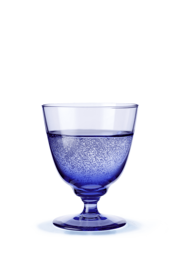 HG flow glas á fóti 35cl blátt