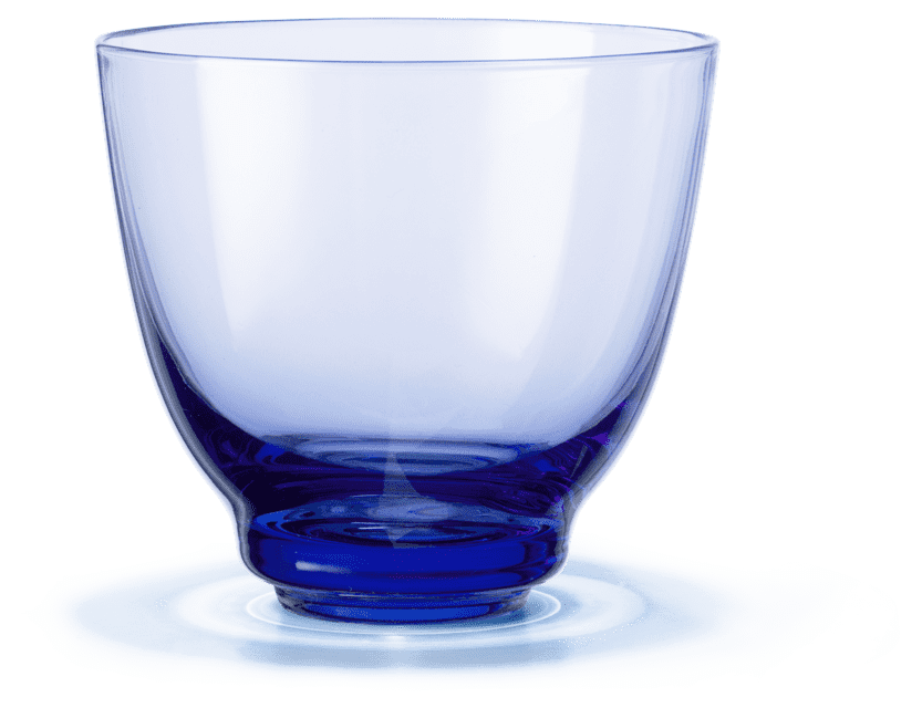Holmegaard flow glas m. blátt