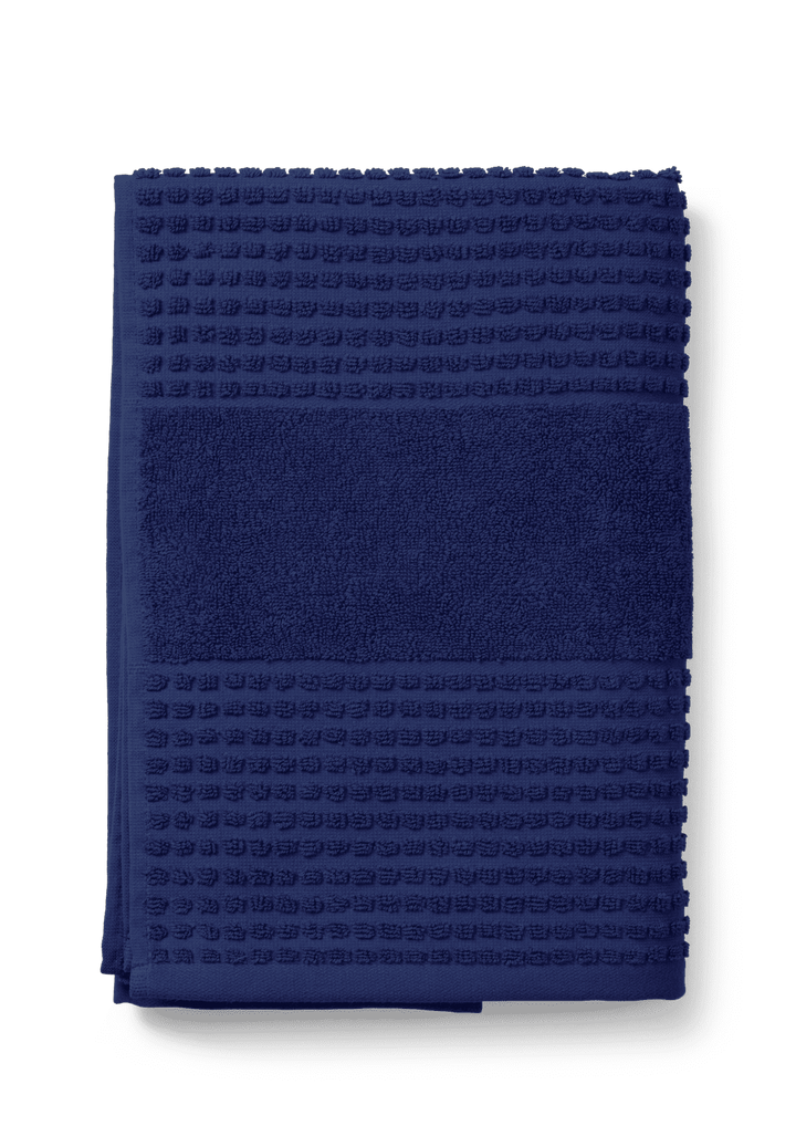 Juna check handklæði 70x140 marine blá