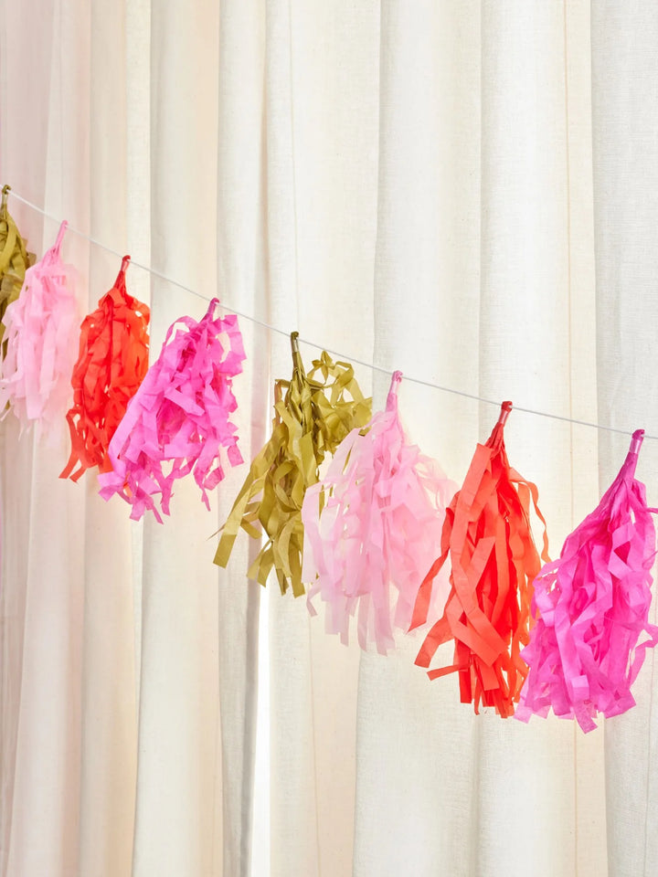 Rice Pappír garland pink/gold
