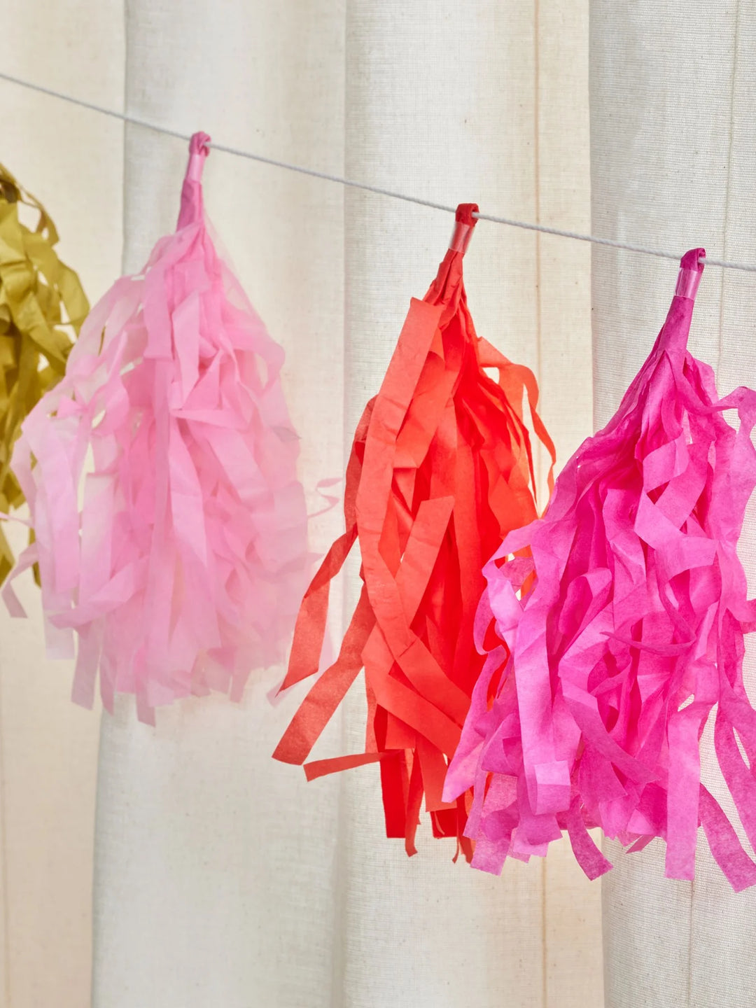 Rice Pappír garland pink/gold