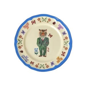 Rice tallerkur 20 cm vintage blátt