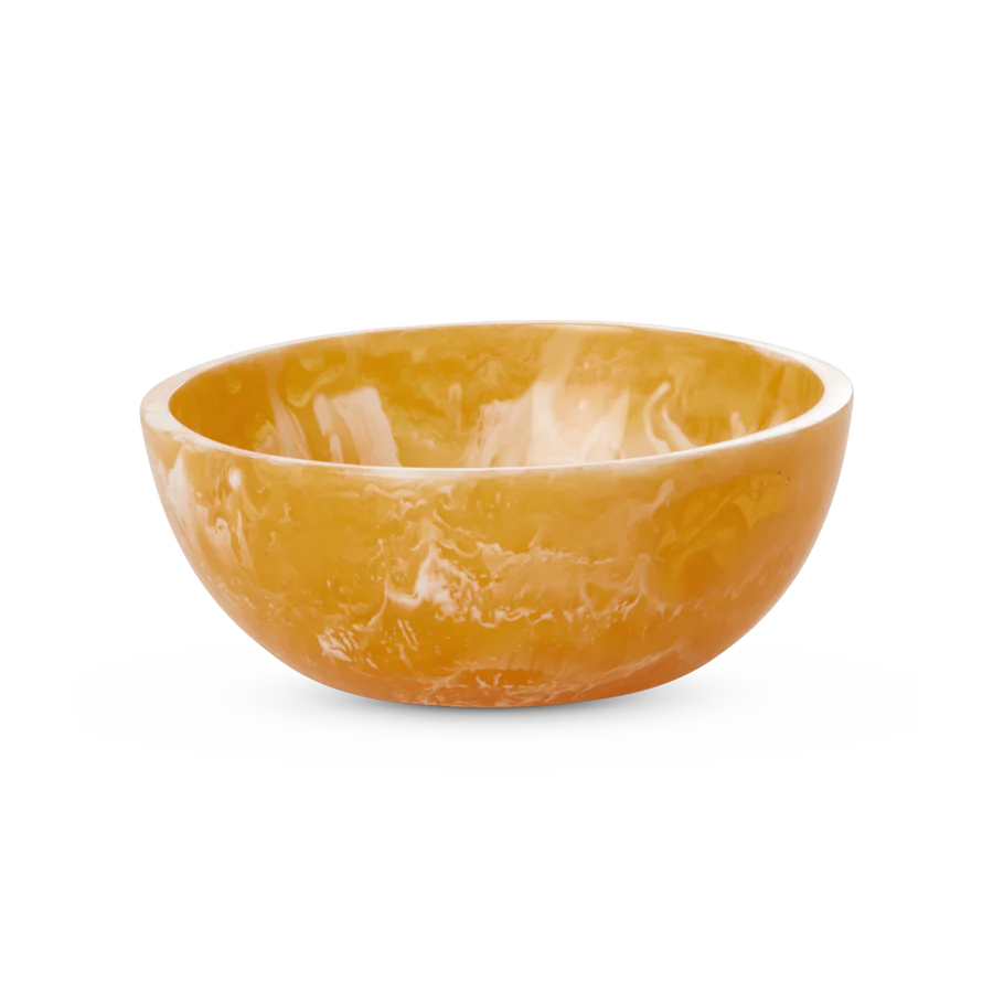 Rice resin skál gul/orange stór