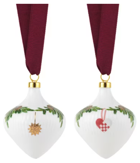 RC Stjerne Riflet Ornament 2 stk