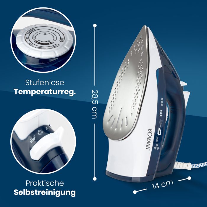 Bomann Dampstrúkijarn, 2200W, DB6004