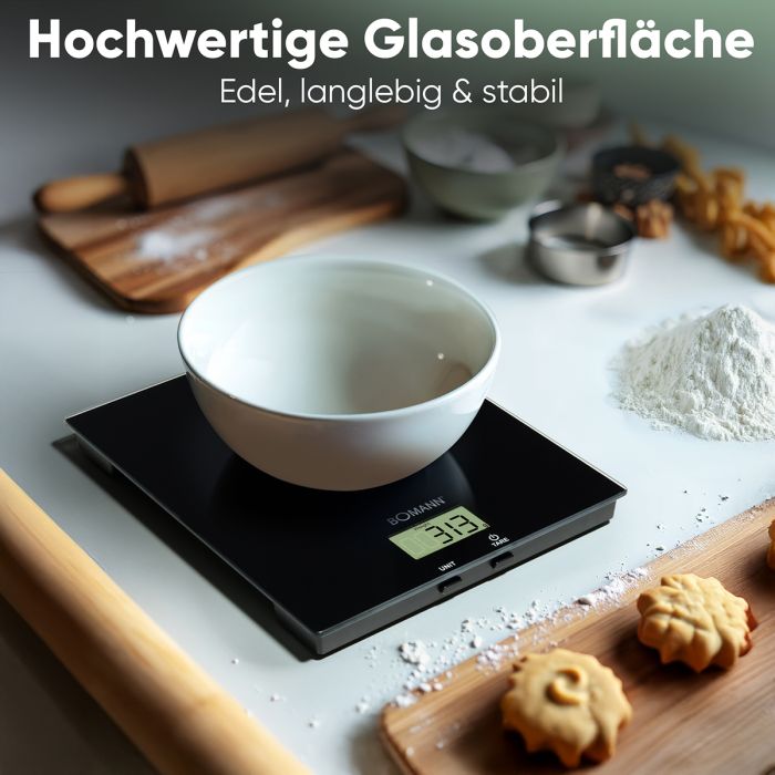 Bomann Køksvekt svørt, 2kg