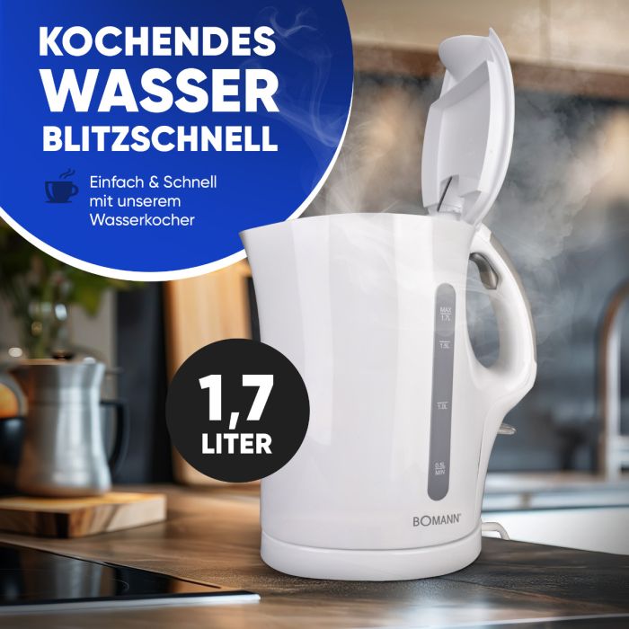 Bomann Ketil hvítur 1,7ltr