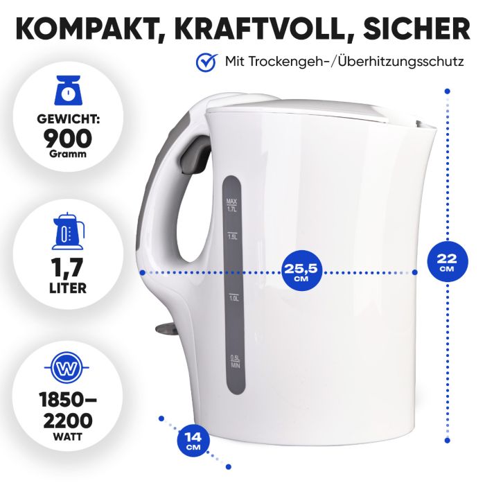 Bomann Ketil hvítur 1,7ltr