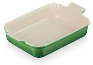 Le Creuset heritage fat 32x24cm bamboo grøn