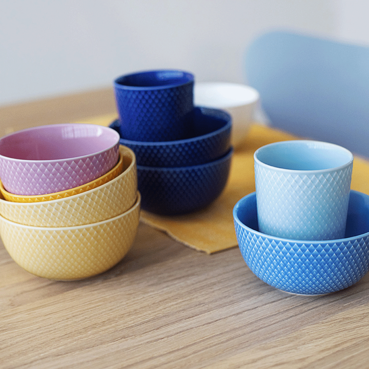 Lyngby Rhombe Color skál myrkablá 13 cm