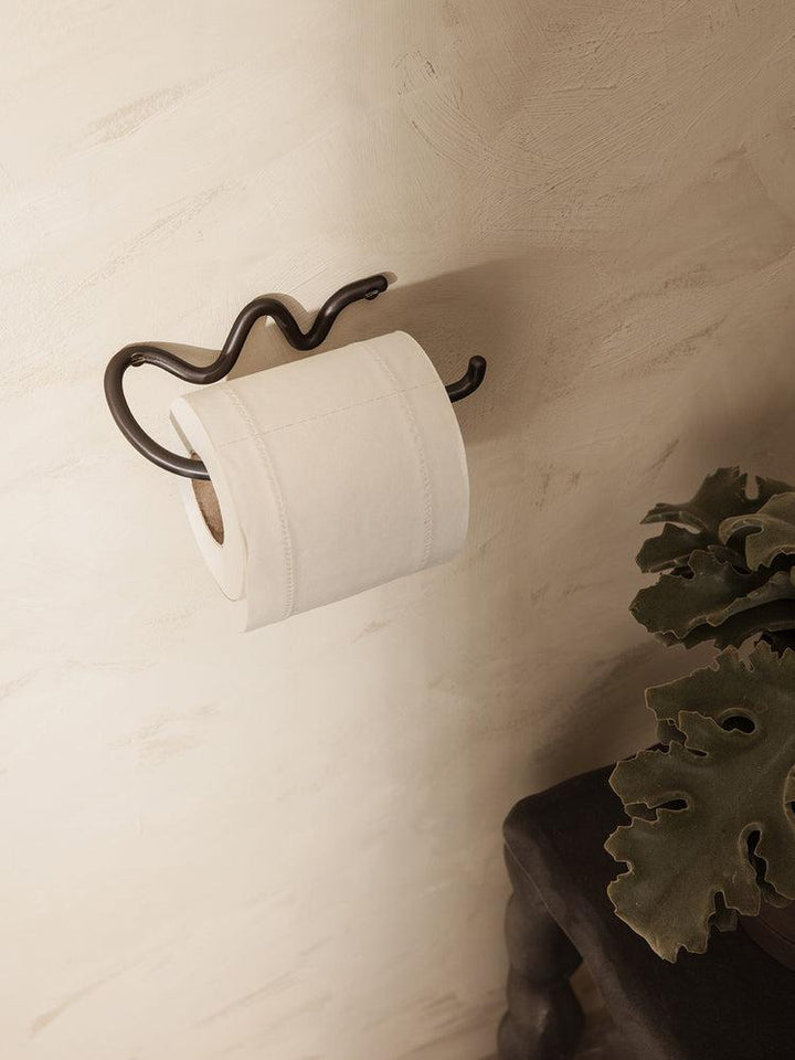 Ferm wc rulluhaldari svartur curvature