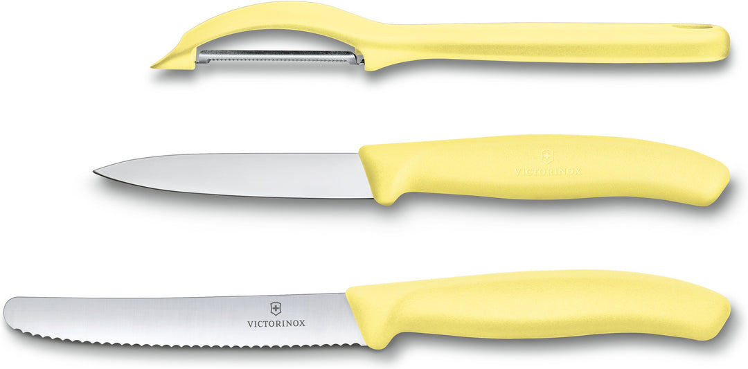 Victorinox knívasett 3 deilir gult