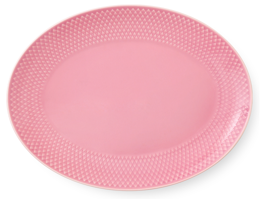 Lyngby rhombe ovalt fat 25cm ljósareytt