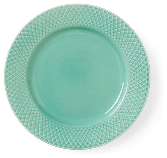 Lyngby Rhombe tallerkur 21cm aqua