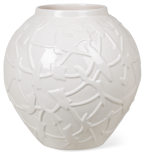 Kahler Relief Vasi hvít H20cm