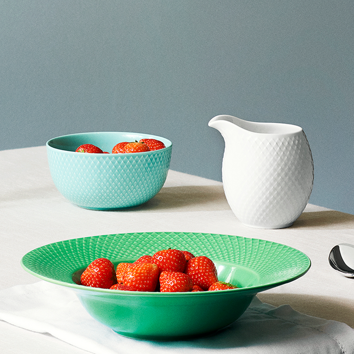 Lyngby Rhombe Color pasta tallerkur grønur