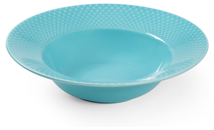 Lyngby Rhombe pasta tallerkur turkis