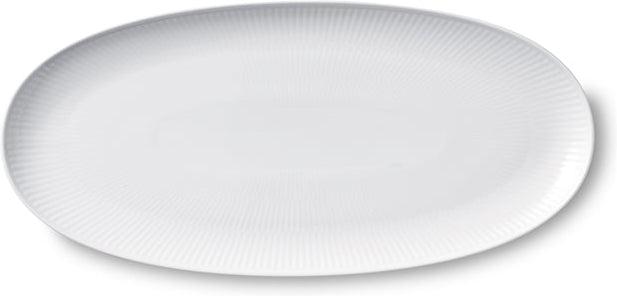 RC Hvid Riflet fat ovalt 37cm