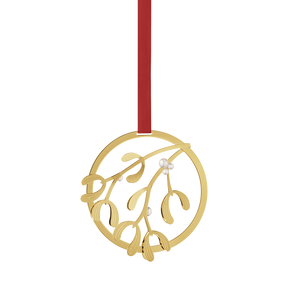 Georg Jensen Christmas Mistletoe 18 KT Gull