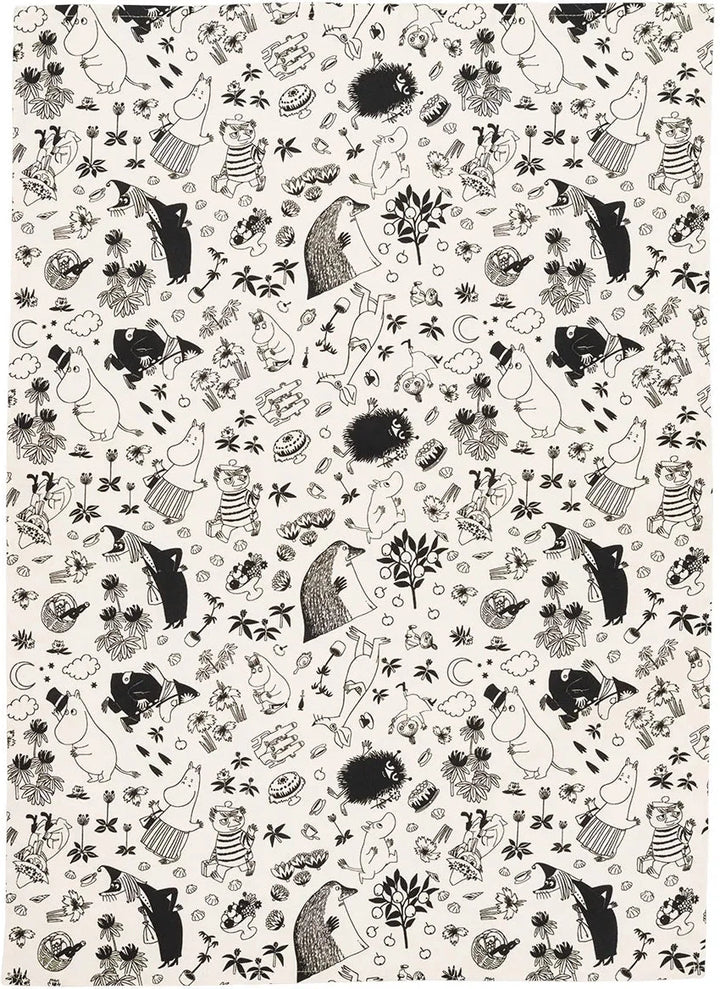 Mumi Viskustykkir 50x70 2stk hvítt/svart