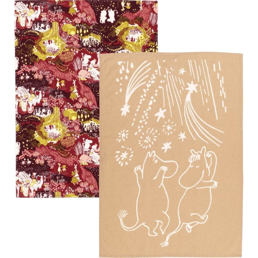 Mumi festlige øjeblikke viskustykki 2 stk