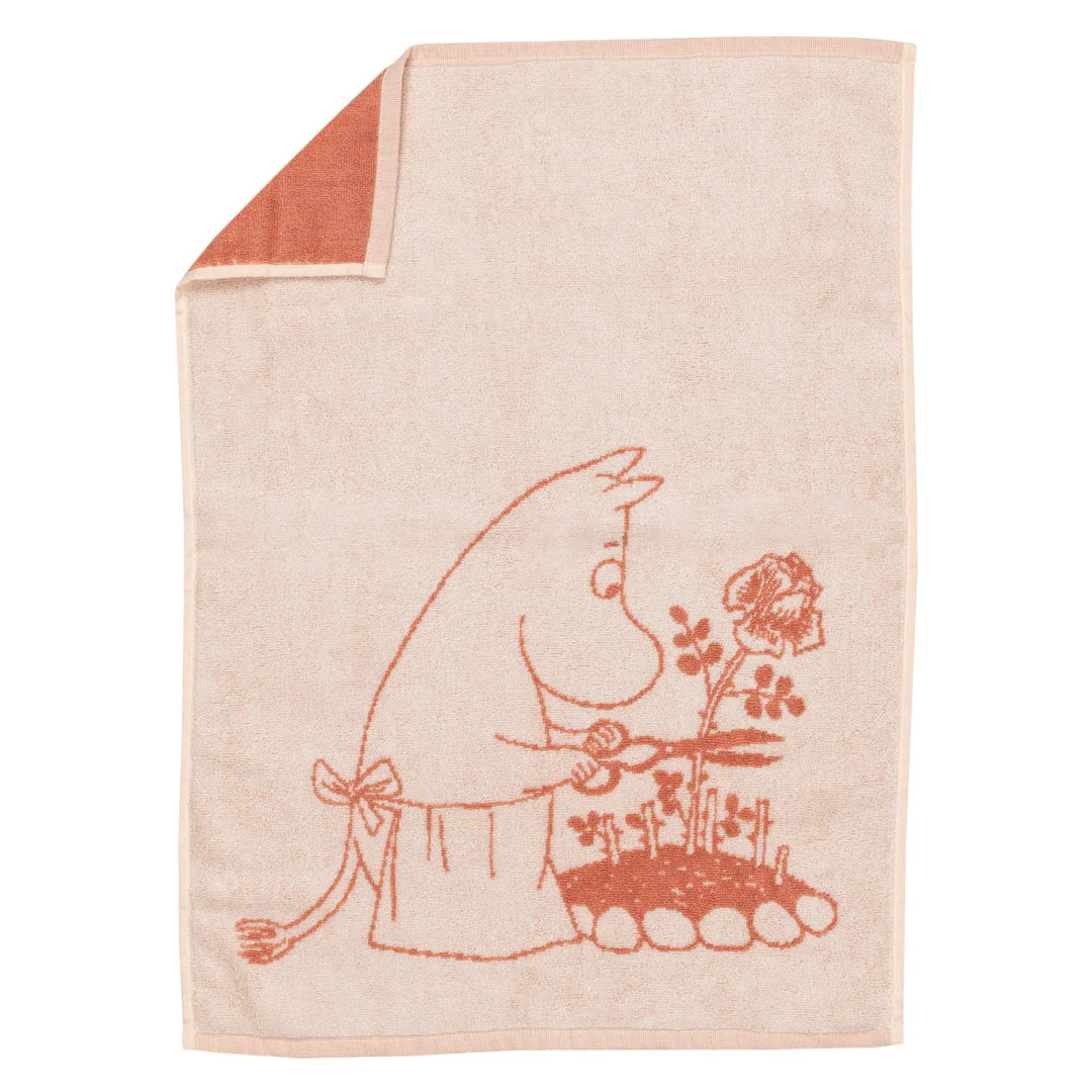 Mumi handklæði 50x70 Mumimamma/beige