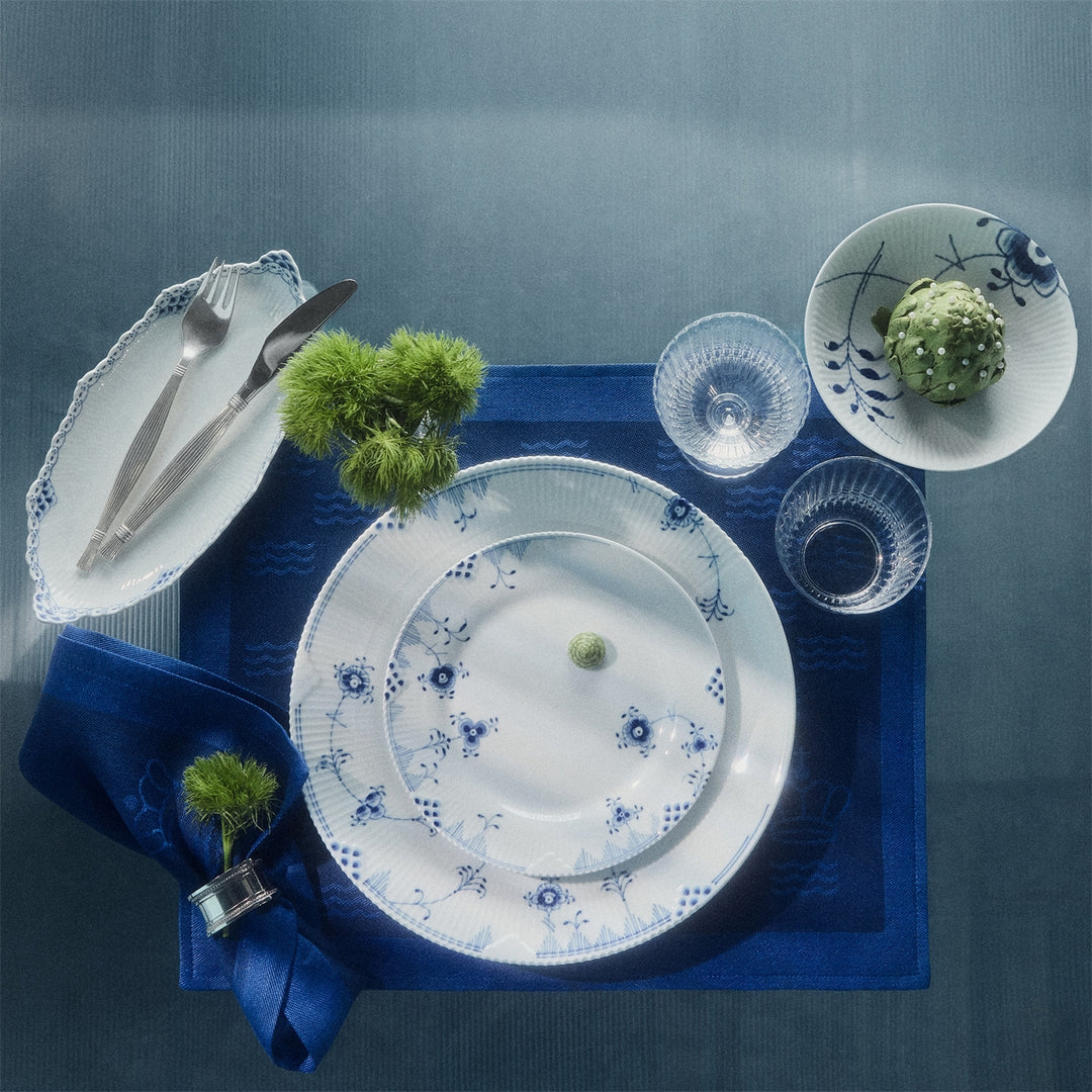 Royal Copenhagen wawes serviettar 2 stk blátt 45x45