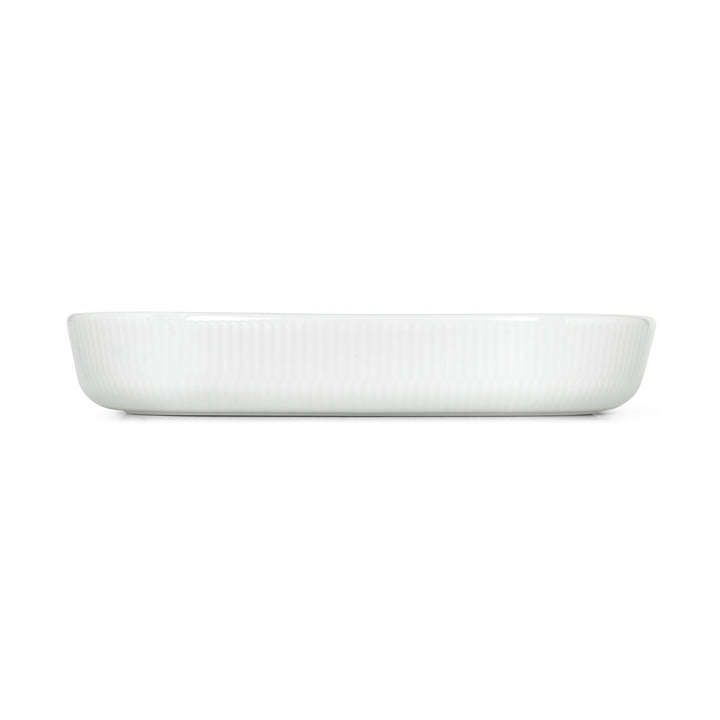 Royal Copenhagen Hvid Riflet ovnfast fat 30x30cm