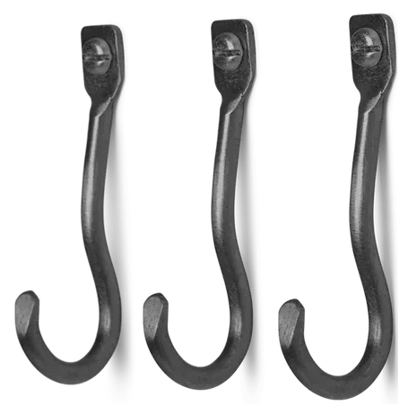 Ferm Living Curvature hooks 3 stk black