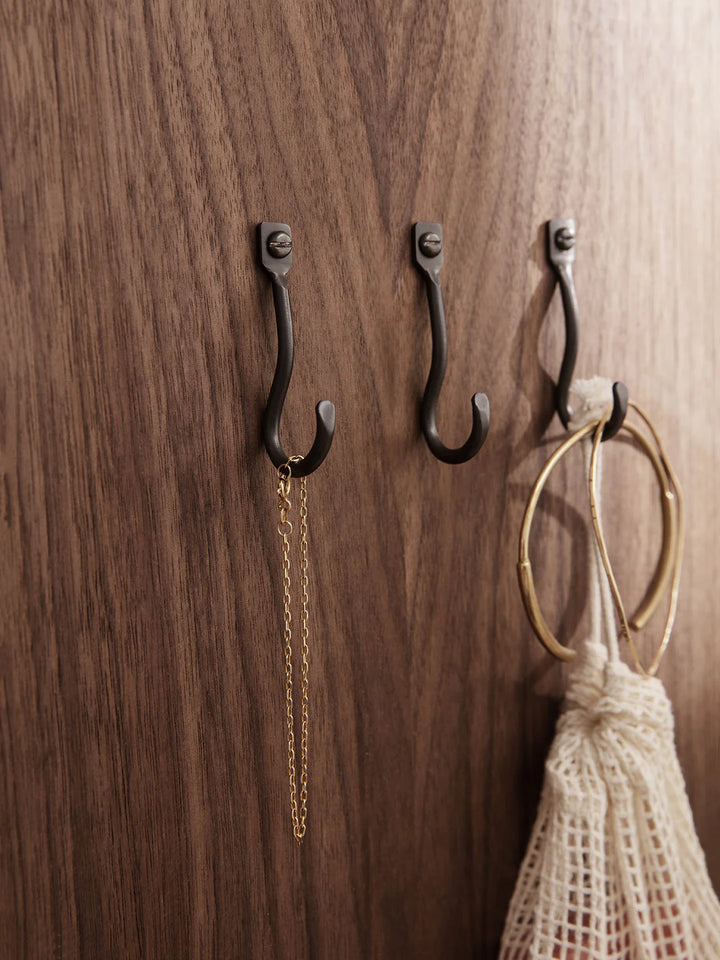 Ferm Living Curvature hooks 3 stk black