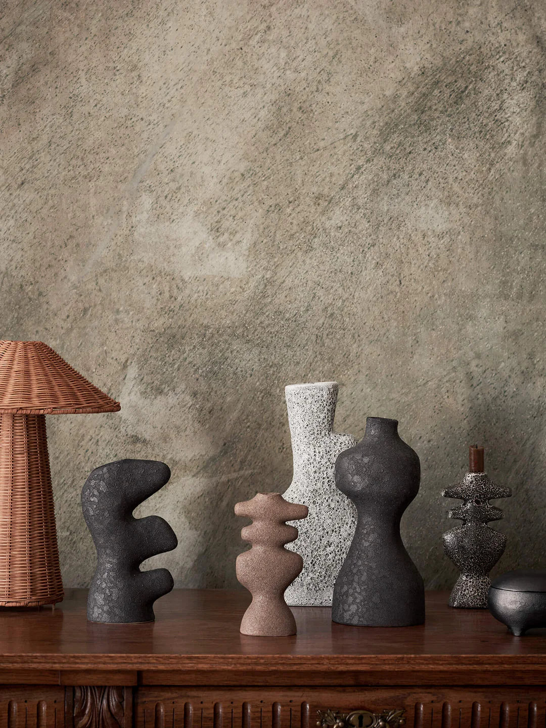 Ferm Living Yara Ljósastaki Stórur Dark Sand