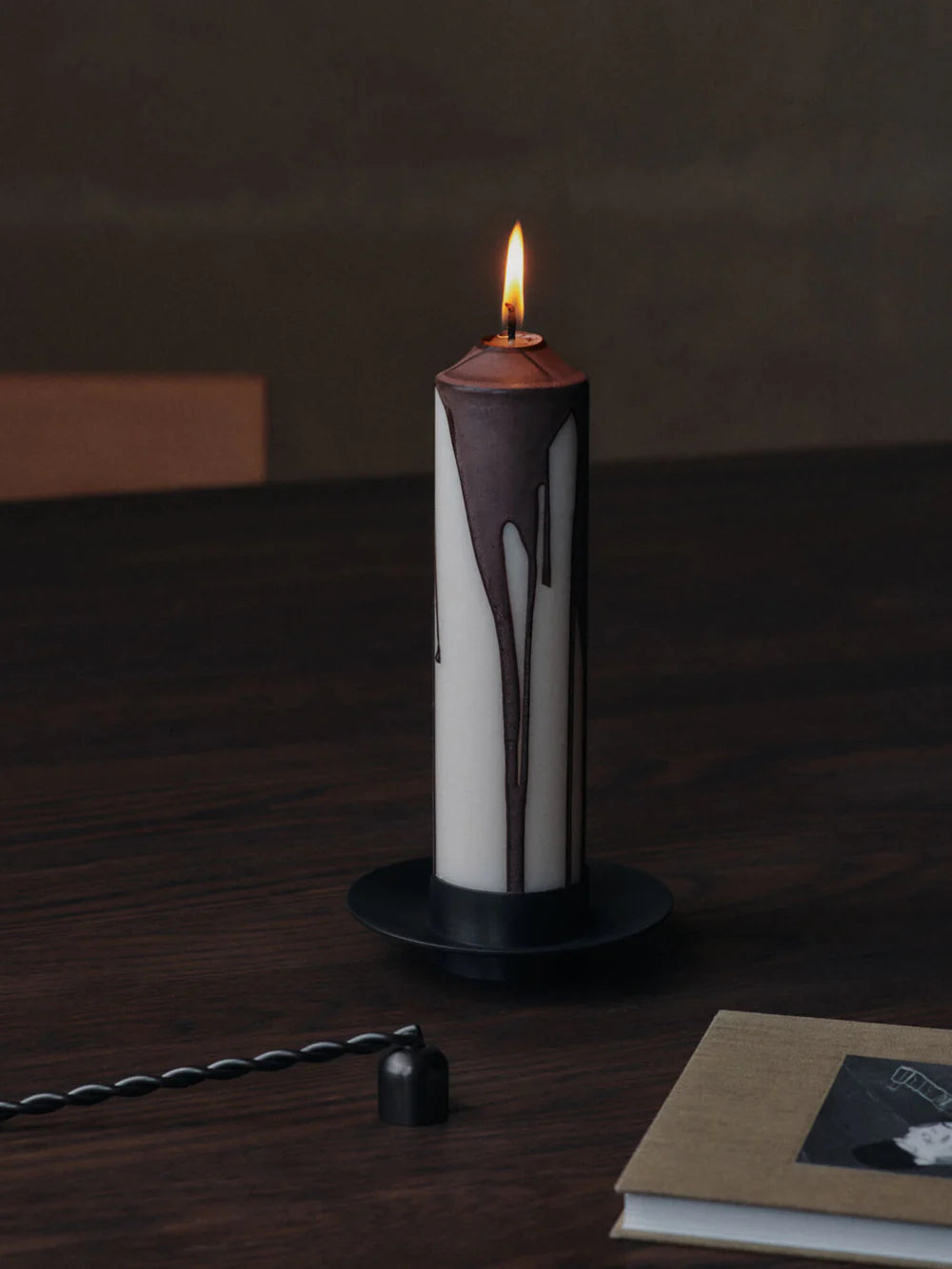 Ferm Living dryp blokkljós dark chocolate